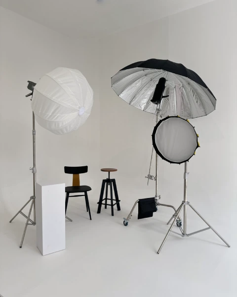 Studio Lounge - fundo infinito e iluminação profissional